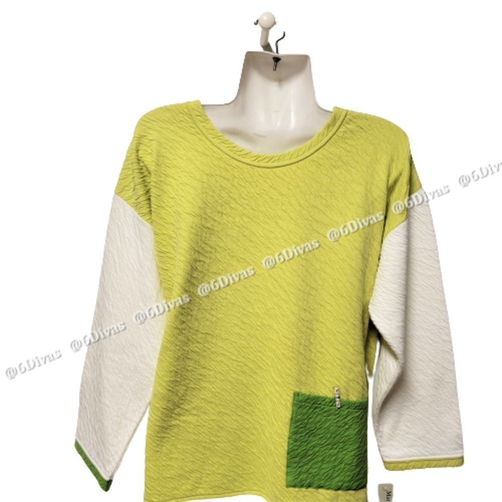 Womens Top Long Sleeve Fall Winter Reversible Blouse Comfy Soft Size M L XL- NEW - Picture 2 of 5